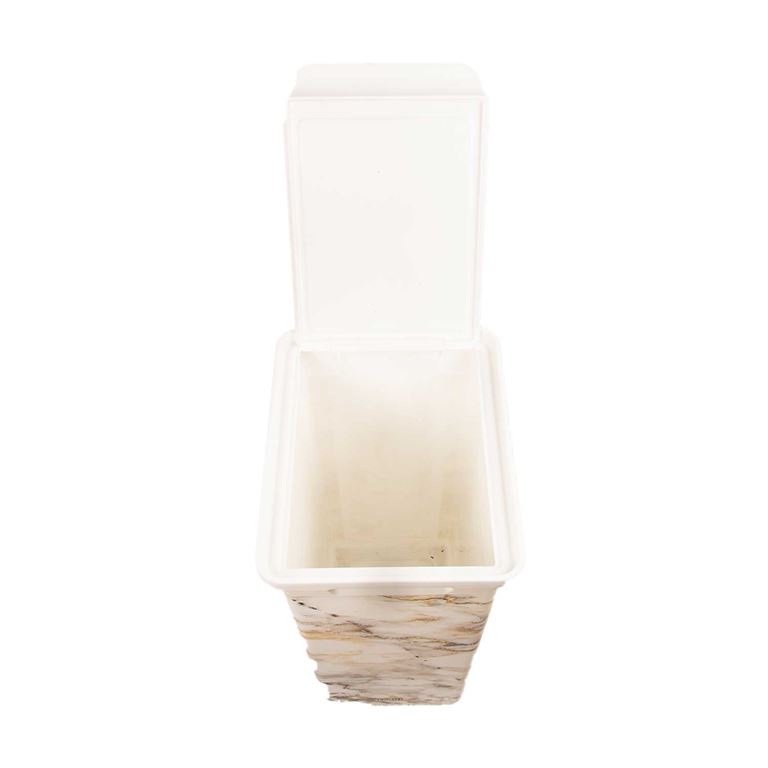Qutu Trashbin  marble 40 L plastik çöp kovası - 3