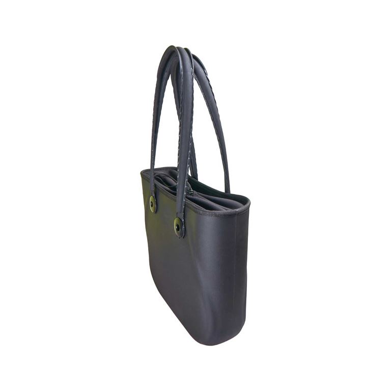 S-BAG EXCLUSIVE SİLİKON EFEKTLİ EL ÇANTASI - SİYAH - 4