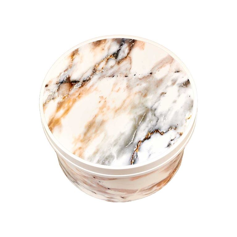Qutu Roundbox  Marble - 15 Litre Yuvarlak Saklama Kutusu - 2