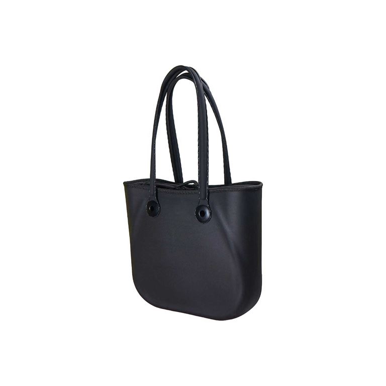 S-BAG EXCLUSIVE SİLİKON EFEKTLİ EL ÇANTASI - SİYAH - 2