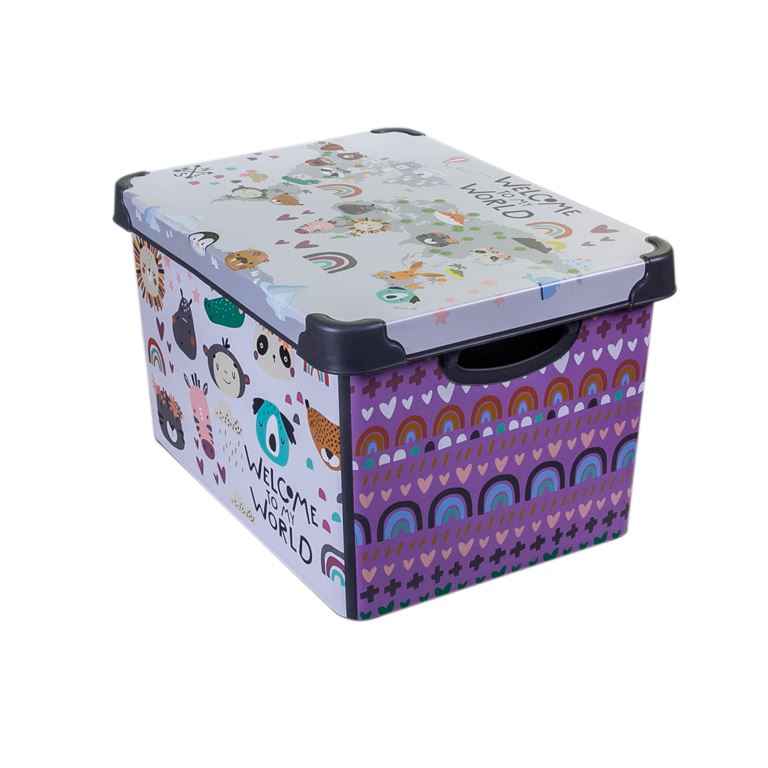 Qutu Style Box Hello my world- 3 Parça Oyuncak Saklama Kutusu - 6
