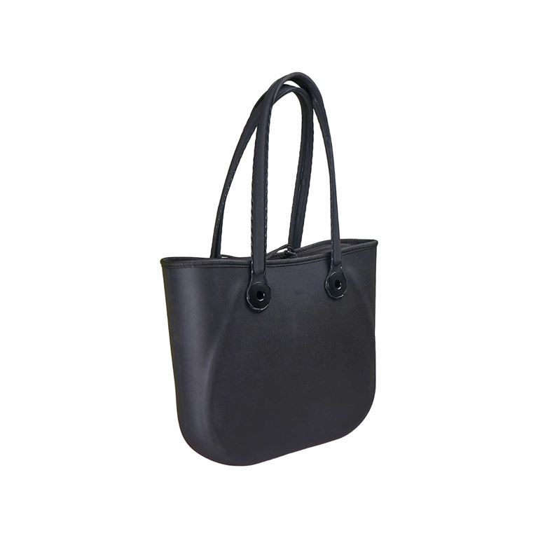 S-BAG EXCLUSIVE SİLİKON EFEKTLİ EL ÇANTASI - SİYAH - 3