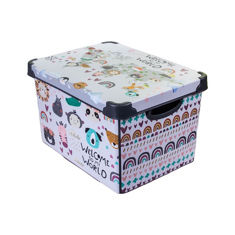 Qutu Style Box Hello my world- 3 Parça Oyuncak Saklama Kutusu - 5