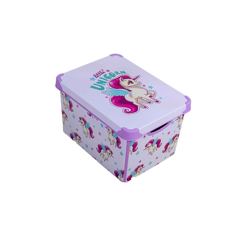 QUTU Style Box Unicorn Plastik Dekoratif Kutu Seti- 3x 20 Litre - 1
