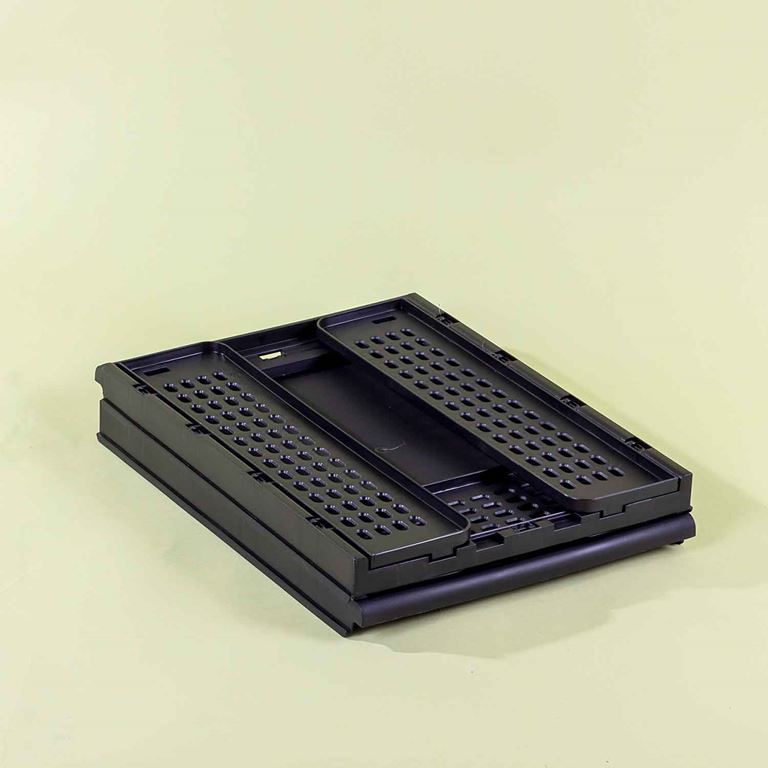 QUTU Foldable-SHELF 2'li Dekoratif Katlanabilir Raf Seti- Siyah - 1