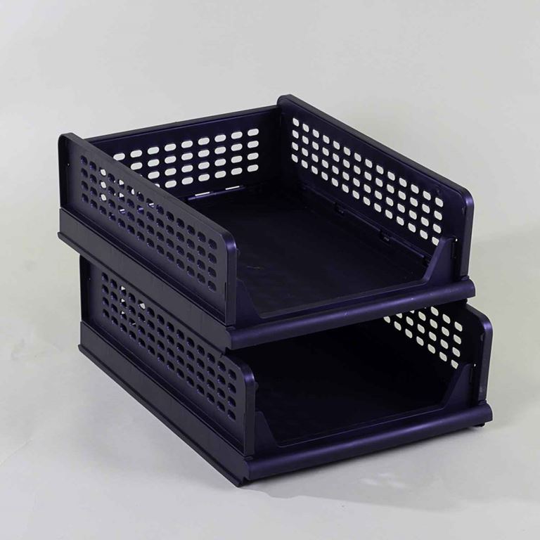 QUTU Foldable-SHELF 2'li Dekoratif Katlanabilir Raf Seti- Siyah