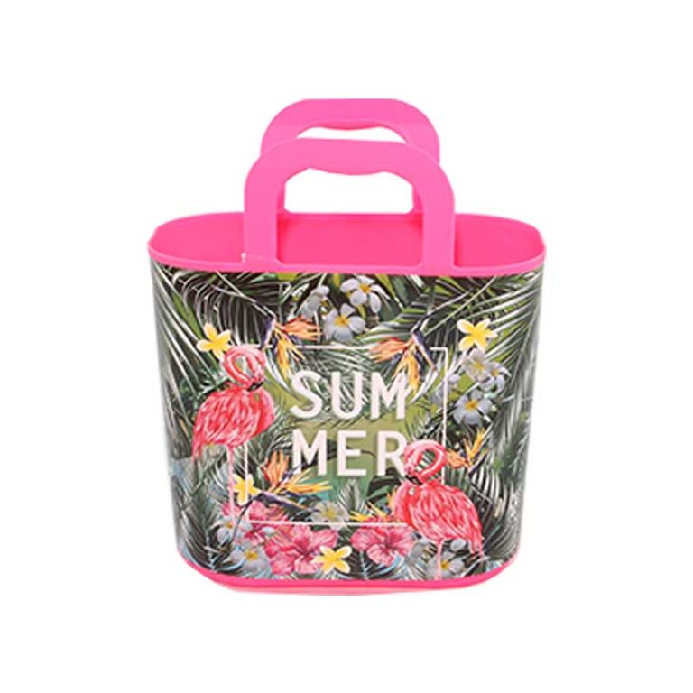 QUTU-Hand Bag summer desenli plaj çantası
