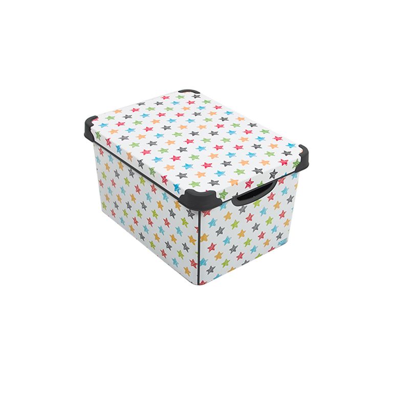 QUTU Style Box Colored Star - Set -Dekoratif Saklama Kutusu - 3