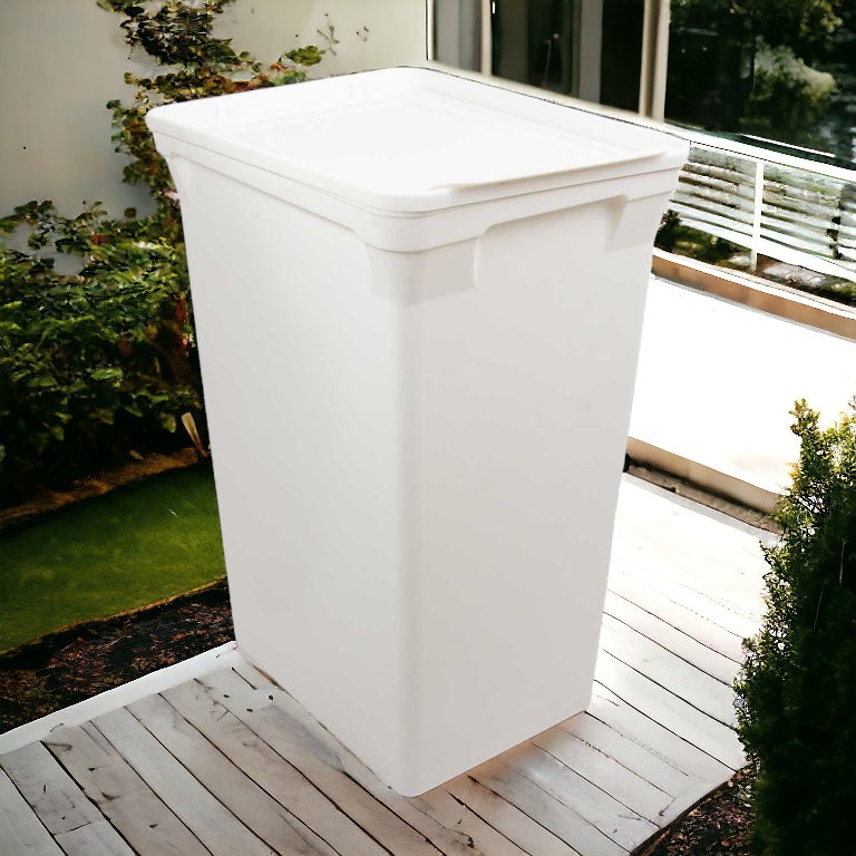 Qutu Trashbin  Beyaz 40 L plastik çöp kovası - 1