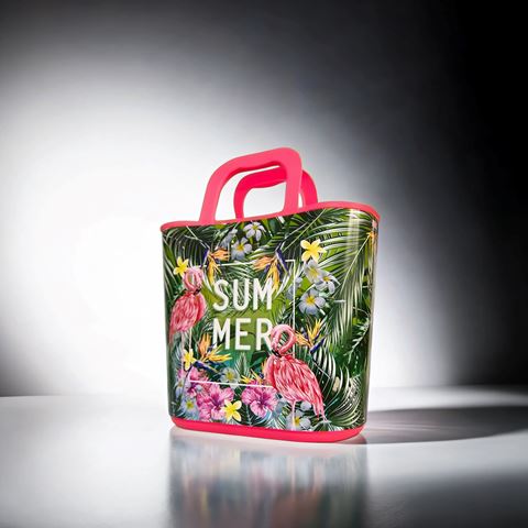 QUTU-Hand Bag summer desenli plaj çantası