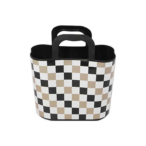 QUTU-Hand Bag Pineapple Checkered desenli plaj çantası