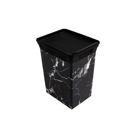 QUTU Q-TRASH BIN 20 L BLACK MARBLE ÇÖP KOVASI