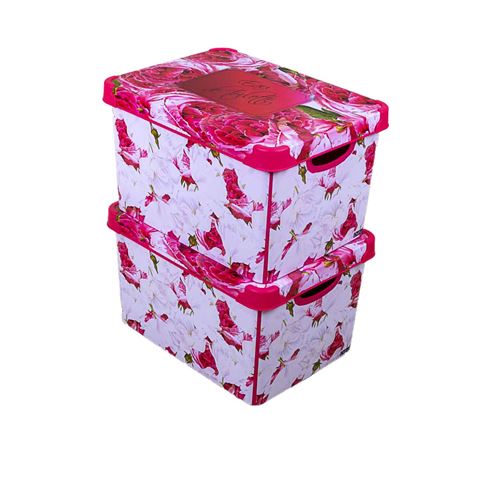 QUTU Style Box Rose Dekoratif Kutu Set - 2x 20 Litre