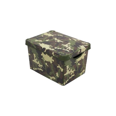 Style Box Camouflage - 20 Litre Dekoratif Saklama Kutusu