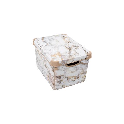Style Box Marble - 20 Litre Dekoratif Saklama Kutusu