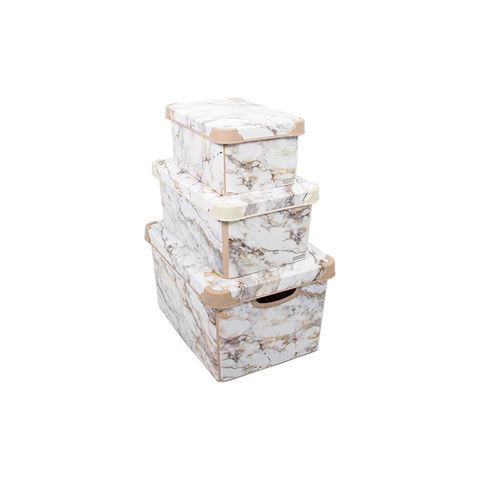 Style Box Marble - Set Dekoratif Kutu